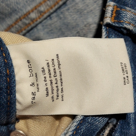 rag & bone Blue Straight Leg Jeans - Picture 6 of 8